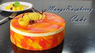 [Eng Sub] 정말 맛있는 라즈베리 망고 생크림 케이크 만들기 / Very delicious Mango Raspberry Cake Recipe / 홈베이킹 / 생과일 케이크