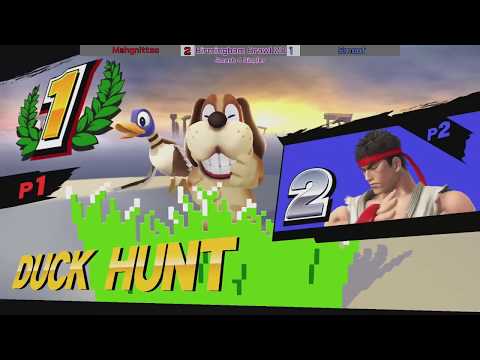 Bham Brawl 20 - Smash 4 Singles - Mahgnittoc (Duck Hunt) vs AE | Smoof (Ryu)