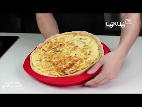 תבנית לפשטידה עגולה, סיליקון ותחתית קרמית 28 Lekue 