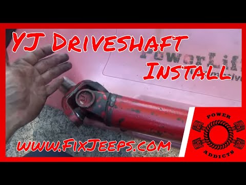 Jeep Wrangler YJ - Driveshaft Install plus a few tips #jeepdriveshaft
