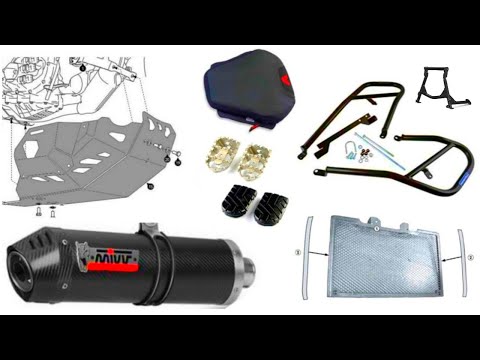 HONDA NC 750X Accessories - Mivv Exhaust, SW Motech and Givi