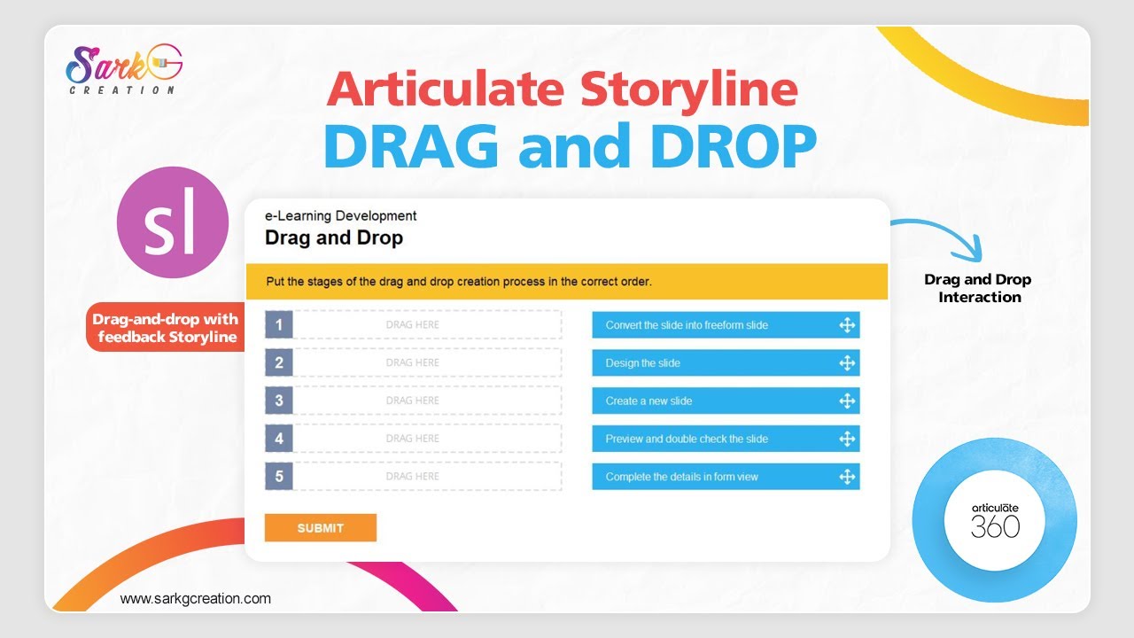Articulate Storyline drag and drop tutorial