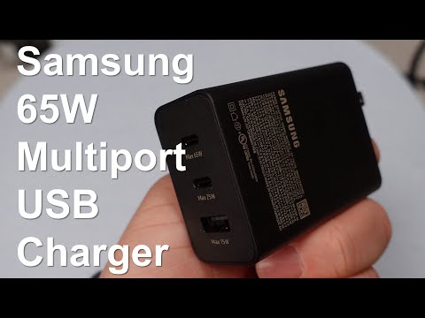 Samsung T6530NBE Power Adapteris 65W Trio, Juodas video