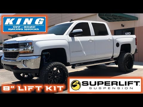 SuperLift 8\" Lift Kit K908KG/K919KG Featuring King Coils/King Shocks Installed On A 2017 Chevy 1500