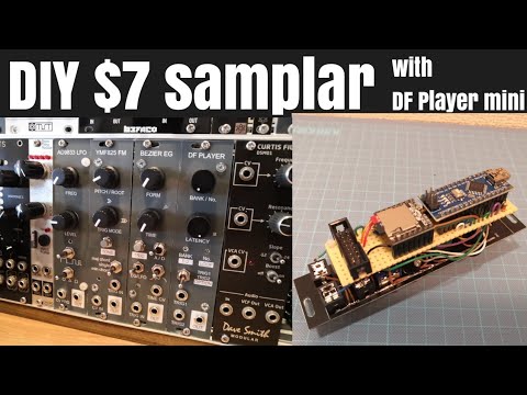 [ $7 ] DIY eurorack modular synth Samplar with arduino & DF Player mini / drum machine for techno
