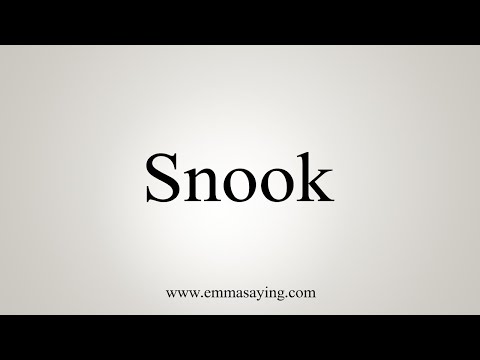 How To Say Snook