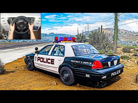 Police Chase - Forza Horizon 5 (Steering Wheel + Shifter) Gameplay