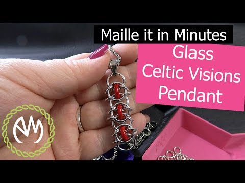 Chain Maille Project Tutorial - Glass Celtic Vision Pendant