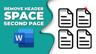 How to remove header space from second page in Word