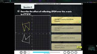Properties of Translations and Reflections Quiz (I-ready level H)