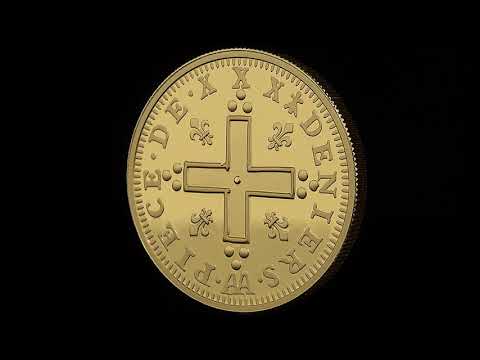 1 oz. Pure Gold Coin – Relics of New France: Louis XIV 30 Deniers