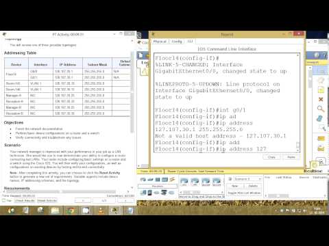 CCNA 1 Packet Tracer Activity 6.5.1.2 solution