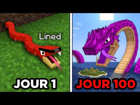 J'ai Survécu 100 Jours en tant que SERPENT sur Minecraft !