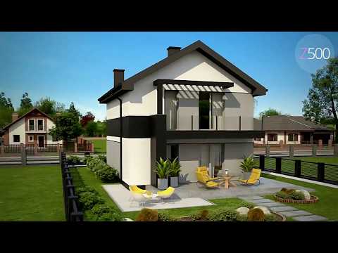 Компактный двухэтажный дом для узких участков z372 от Z500