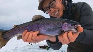Mountain Trout Catch & Cook on the Ice | Winter Trout Fishing