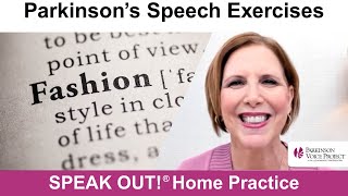 Parkinson’s Speech Exercises: FASHION