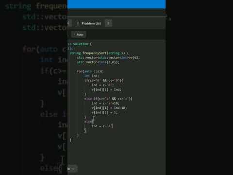 LeetCode Daily 451. Sort Characters by Frequency #coding #shorts #c++ #viralshorts #programming #cpp