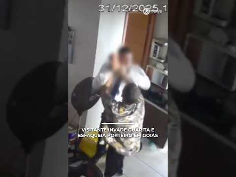 Porteiro é esfaqueado após briga com visitante que invadiu guarita em Goiás | #SBTManhã