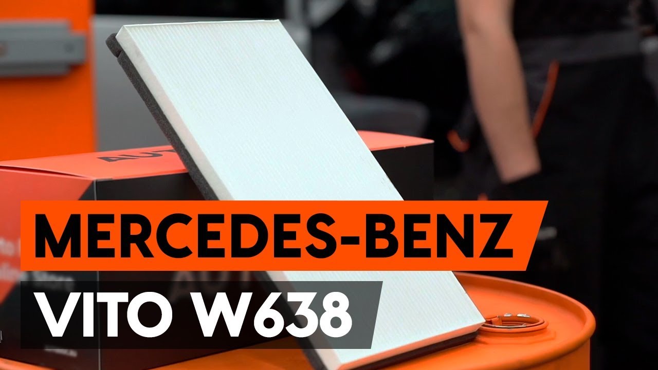 Como mudar filtro habitáculo em Mercedes Vito W638 - guia de substituição