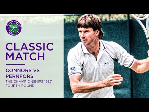 Jimmy Connors vs Mikael Pernfors | Wimbledon 1987 fourth round | Full Match