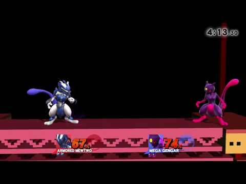 Super Smash Bros. Wii U For Glory! J-AERIAL (Blue Mewtwo) VS Gengar Mewtwo
