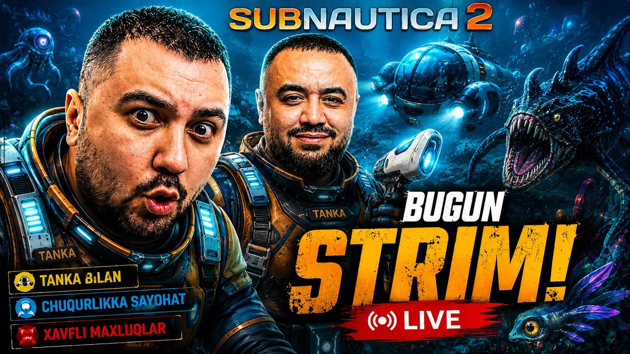OKEAN OSTIDA YOLG‘IZ EMASMIZ 😨 – SUBNAUTICA 2 (Jonli Efir!)