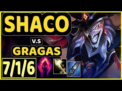 CHASESHACO (SHACO) vs GRAGAS - 7/1/6 KDA JUNGLE CHALLENGER GAMEPLAY - NA