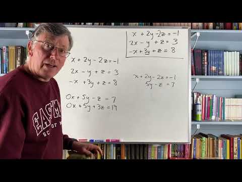 Using Triangular Form to Solve a 3-Equation System