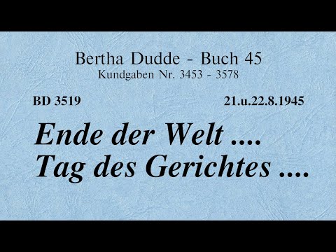 BD 3519 - ENDE DER WELT .... TAG DES GERICHTES ....