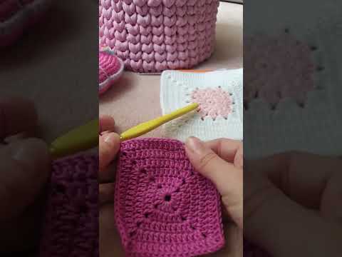 Cum crosetam patratul bunicii (How crocheted the granny square)