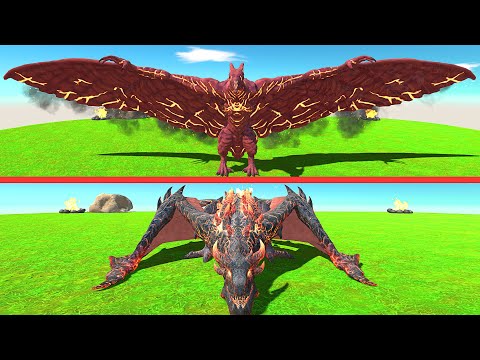 NEW UNITS | RODAN VS LAVA DRAGON - Animal Revolt Battle Simulator