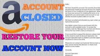 How to reopen temporary closed Amazon account latest tricks 2022