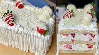 BOLO DE CHOCOLATE BRANCO COM MORANGOS | LEVÍSSIMO | DOCERIA FAMOSA | KAREN MUNHOZ