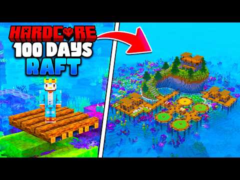 Moguin survives 100 days in hardcore Minecraft on a raft!