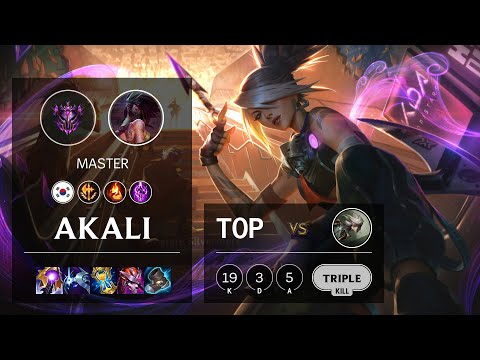Akali Top vs Camille - KR Master Patch 11.23