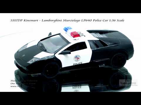 Машинка металлическая Kinsmart 1:36 «Lamborghini Murcielago LP640 (Police)» KT5317DP инерционная