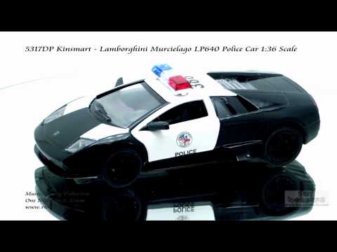 Машинка металлическая Kinsmart 1:36 «Lamborghini Murcielago LP640 (Police)» KT5317WP инерционная в коробке