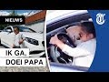 Kleuter rijdt dikke Mercedes
