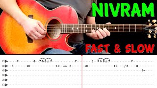 NIVRAM - Guitar lesson with tabs (fast & slow) NO BASS SOLO - The Shadows