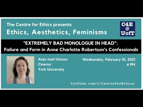 Anjo-Marí Gouws, Failure and Form in Anne Charlotte Robertson's Confessionals