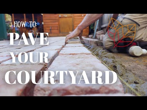 How to Pave a Courtyard - Bricks on Mortar