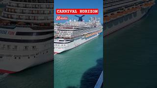 CARNIVAL HORIZON выходит из Майами #carnivalhorizon #miami #cruiseship #4k #umarkeyn #travel #cruise