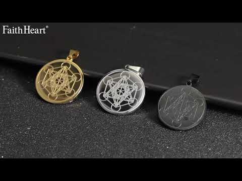 FaithHeart Metatron's Cube Pendant Necklace For Women Men