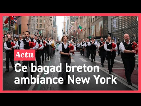Pour la Saint-Patrick, ce bagad breton a ambiancé la 5th avenue de New York