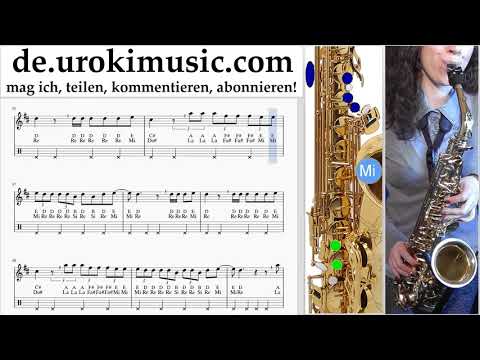 Saxophon Lernen (Alt) Marshmello ft. Bastille - Happier Tabulatur um-i995