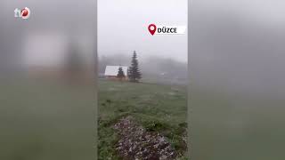 Düzcede Mayıs Ayında Kar Sürprizi