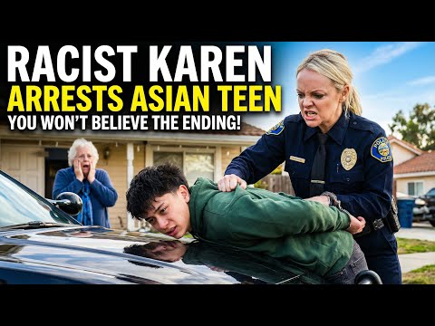 Racist Karen Cop Handcuffs Asian Teen