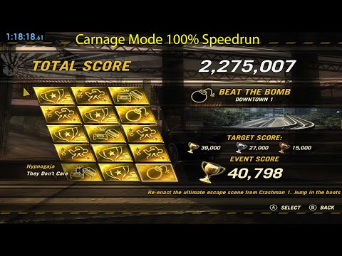 FlatOut: Ultimate Carnage | Speedrun Carnage Mode 100% - 1:18:18 (World Record)