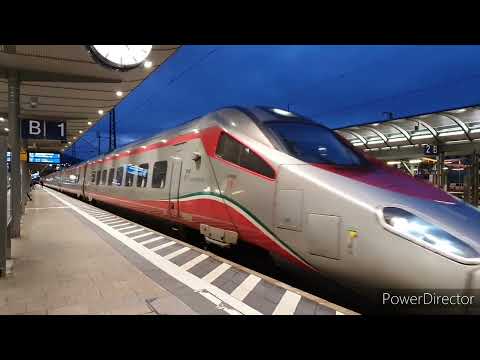 Ein- und Ausfahrt eines ETR 600 (Trenitalia) in Freiburg (Breisgau) Hbf | ECE 52 Mailand - Frankfurt