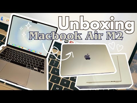 Macbook Air M2 Unboxing + First Impressions ✨